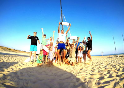 Happy Sailing Group on Beach